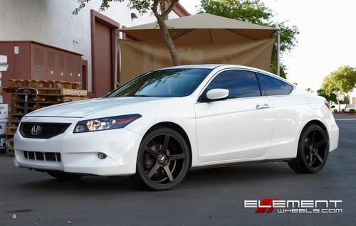 XO Miami Matte Black Wheels on 2008 Honda Accord Coupe w/ Specs