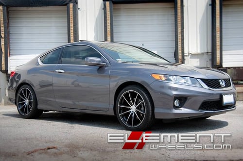 Ace Convex Gloss Black/Machined Wheels on 2013 Honda Accord w/ Specs