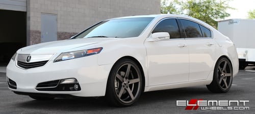 20 inch STR 607 Matte Gunmetal on 2014 Acura TL w/ Specs