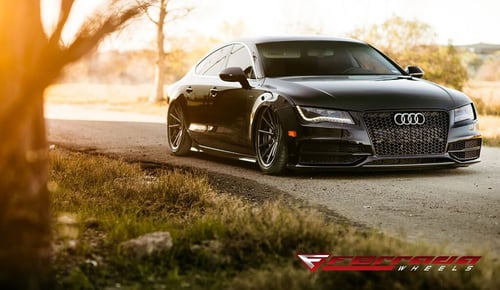 Ferrada FR4 Matte Black w/ Gloss Black Lip on 2014 Audi A7 w/Specs