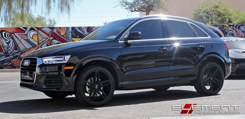 20x9 XIX X33 Matte Black on a 2017 Audi Q3 w/ Specs