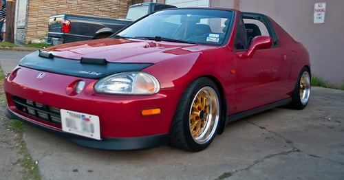 Axis OG Sakura Gold w/Machined Polished Lip on Honda Del Sol w/ Specs