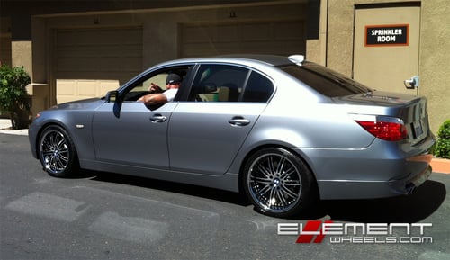 Staggered 19 inch Vertini Hennessey on 2007 BMW 5 Series RWD w/ specs