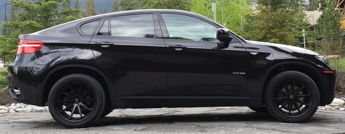 20 inch Staggered Rohana RC10 All Matte Black on 2012 BMW X6 w/ Specs