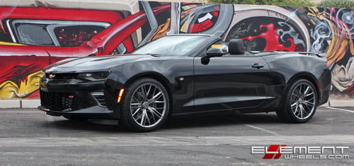20 inch Staggered MRR M650 Camaro ZL1 Replica Wheels Gloss Graphite on a 2017 Chevy Camaro 2SS w/ Specs