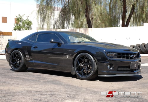 20 inch Staggered MRR 228 Replica Gloss Black on 2010 Chevy Camaro SS w/ Specs
