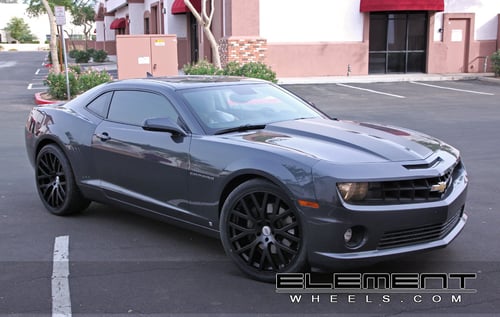 22 inch Staggered TSW Donington Matte Black on 2010 Chevy Camaro SS w/ Specs