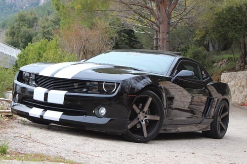 20 inch Staggered Black/Machined w/ Tint on Camaro SS w/ Specs