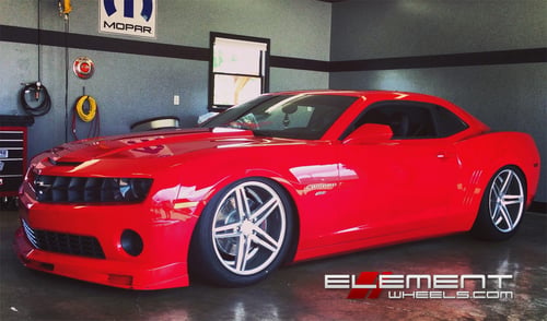 20 inch Staggered Vossen CV5 Silver/Machined on 2010 Chevy Camaro SS w/ Specs