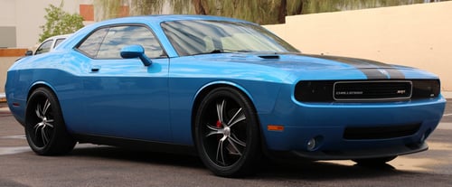 22 inch Staggered American Racing VN 805 Black Machined on 2011 Dodge Challenger SRT8 w/ Specs