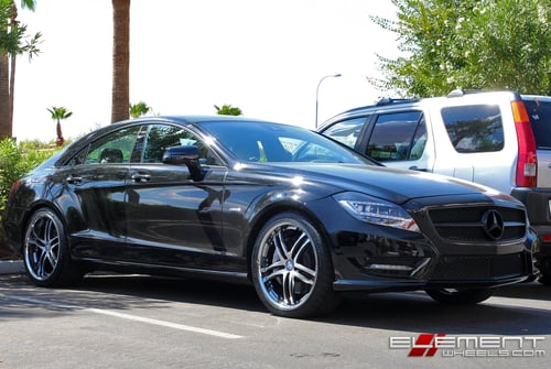 Concept One RS55 Black/Machined Wheels on 2012 Mercedes CLS550 w/ Specs