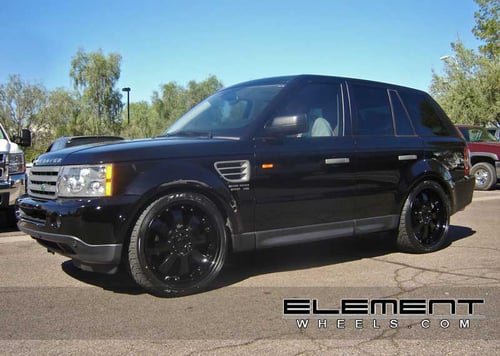 Demoda Concerto All Black Wheels on 06 Range Rover Sport w/ Specs