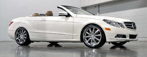 Concept One RS10 Silver/Machined Wheels on 2010 Mercedes E Class Cabrio w/ Specs