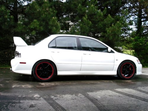 Tenzo DC6 Wheels on Mitsubishi EVO 8 w/ Specs