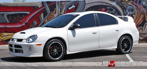 17x7.5 Drag DR-34 Gloss Black on a 05 Dodge Neon SR4 w/ specs
