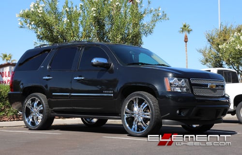 24 inch Dub Phase 6 Chrome on 2011 Chevy Tahoe w/ Specs