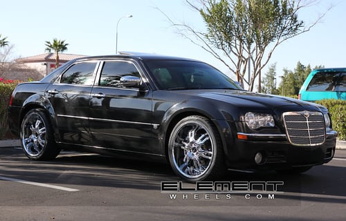 Elite Carnal Chrome Wheels on 08 Chrysler 300c w/ Specs