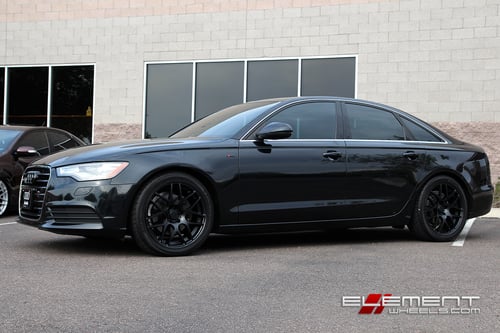 Eurotek 02 19x8.5 Black Wheels on 2013 Audi A6 w/ Specs