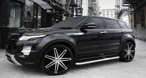 Lexani Johnson II Black/Machined Wheels Black/Machined on 2013 Range Rover Evoque w/ Specs