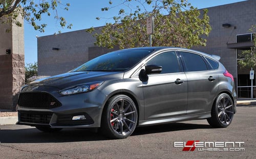 19" Vertini RF1.1 Brushed Titanium (Rotary Forged) on 2016 Ford Focus ST w/ Specs