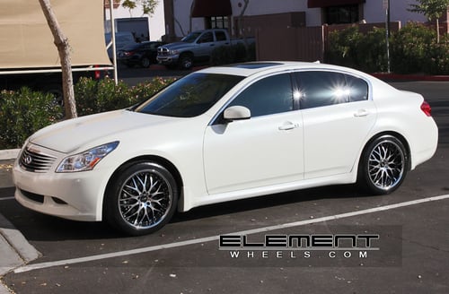 Vertini Riviera Black/Machined Wheels 08 Infiniti G35 Sedan w/ Specs