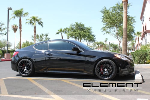Eurotek 02 All Black on 2010 Hyundai Genesis Coupe w/ Specs