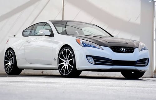 Axis Zero Black w/Machined Face on 09 Hyundai Genesis Coupe w/ Specs
