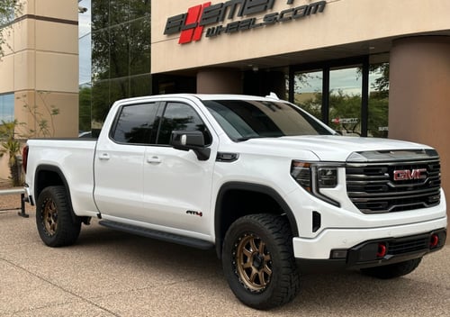 20 inch KMC KM548 Chase Matte Bronze w/ Black Lip on a 2022 GMC Sierra 1500
