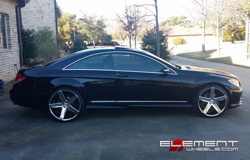 Staggered 22 inch Heavy Hitters HH15 on 2008 Mercedes CL550 w/ Specs