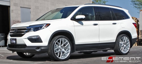 22x9 Niche Intake Silver Machined M160 on a Honda Pilot w/ Specs