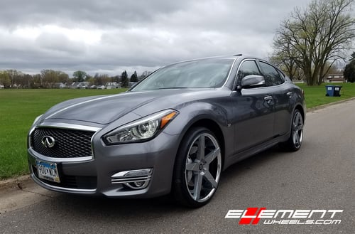 22 inch Lexani Invictus Z Gloss Gunmetal on a 2017 Infiniti Q70S w/ Specs