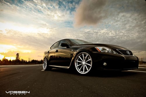 Vossen VVS-CV1 VVSCV1 Concave Matte Silver Wheels on New Lexus IS-F w/ Specs