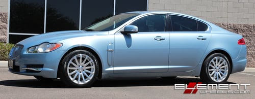18 inch MRR HR9 Silver Machined Face on 2009 Jaguar XF w/ Specs