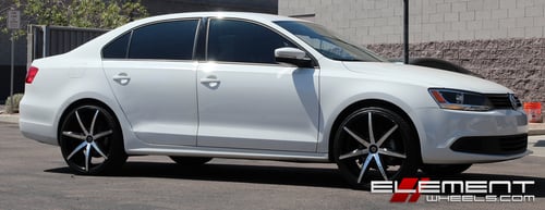20 inch Lexani R07 Gloss Black/Machined on 2012 VW Jetta w/ Specs