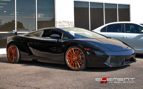 19 inch Staggered MRR FS02 Trans Copper Wheels on 2006 Lamborghini Gallardo w/ specs