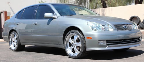 19 inch Staggered Ace Alloy Trend Hypersilver on 2001 Lexus GS300 w/ Specs