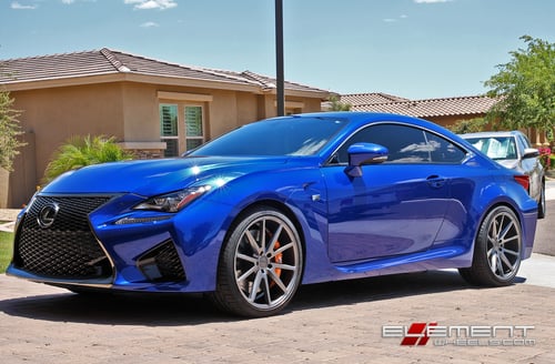 20 inch Staggered Vossen VFS1 Matte Graphite on 2016 Lexus RC-F w/ Specs