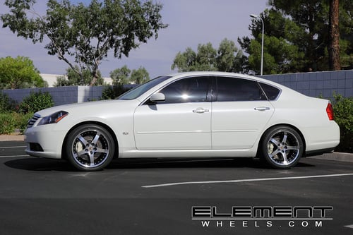 Forgestar F05 Machined Black 2006 Infiniti M45 Sport w/ Specs