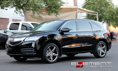 DUB Lace Chrome Wheels on 2014 Acura MDX w/ Specs