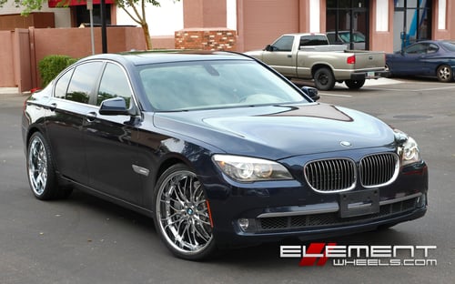 22 inch Staggered MRR GT1 Chrome on 2013 BMW 7 Series w/ Specs