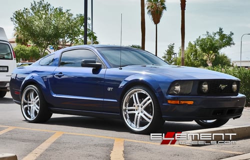 Staggered 22 inch Concept One RS55 Wheels on 06 Ford Mustang GT w/ Specs
