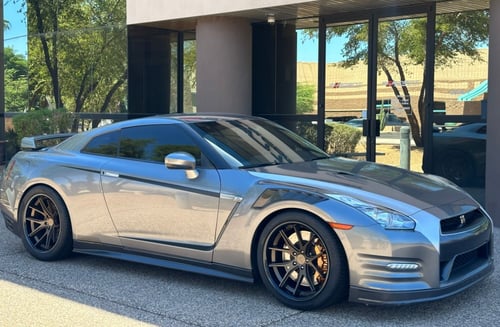 20 inch Staggered Ferrada FR2 Matte Bronze w/ Gloss Black Lip on a 2012 Nissan GTR