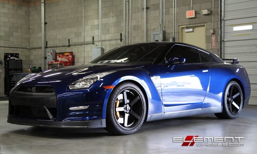 Stance SC5 All Black Wheels on 2013 Nissan GTR w/ Specs
