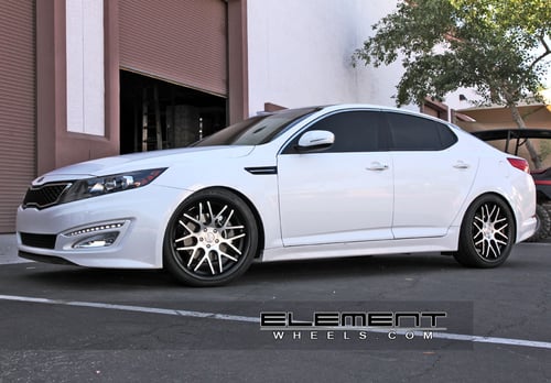 Eurotek 06 Matte Black/Machined on 2011 Kia Optima w/ Specs