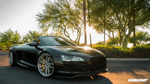 20 inch Variant Krypton Full Brushed Silver on 2012 Audi R8