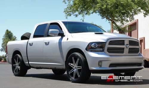 Lexani Johnson Black/Machined Wheels on 2014 Ram 1500 w/ Specs