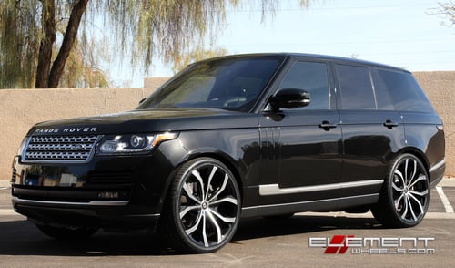 24 inch Lexani Lust Gloss Black/Milled Wheels on 2014 Range Rover HSE V6 Supercharged w/ Specs