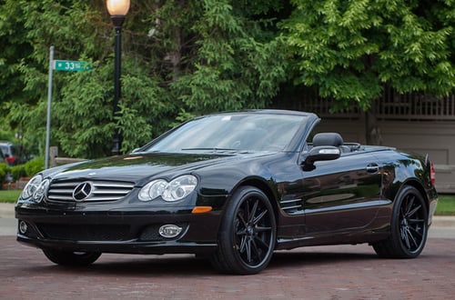 Rohana RC10 All Black Wheels Staggered on Mercedes SL500 w/ Specs