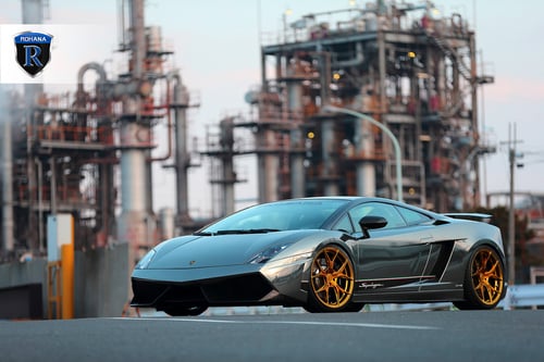 20 inch Rohana RFX5 Gloss Gold wheels On Lamborghini Gallardo w/ Specs