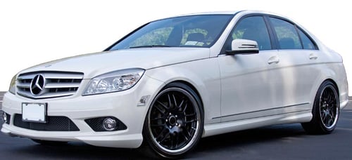 Concept One RS-8 Matte Black Wheels on 09 Mercedes C Class w/ Specs